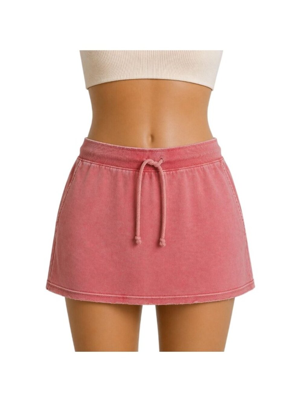 American Eagle Womens Pink Drawstring Mini Skirt XXL